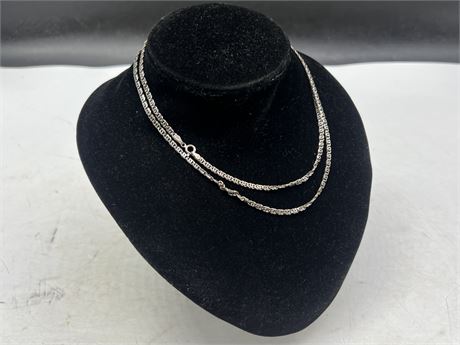 GOOD QUALITY 30” STERLING SILVER ITALIAN NECKLACE