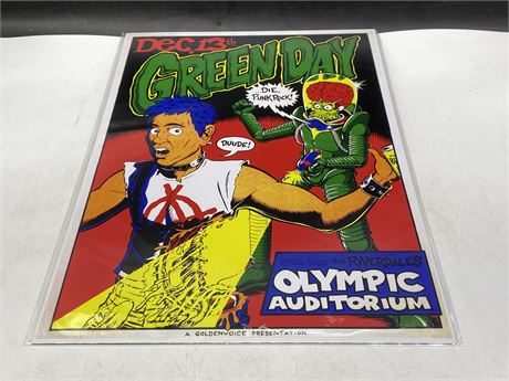 GREEN DAY DEC. 13 OLYMPIC AUDITORIUM POSTER - 18” X 12”