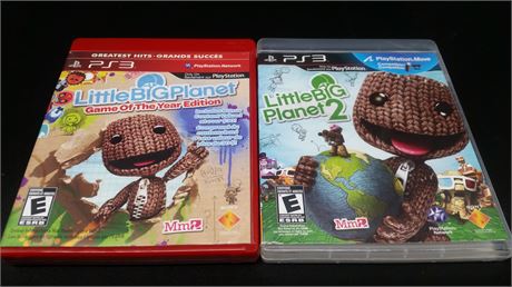 EXCELLENT CONDITION - CIB - COLLECTION OF 2 LITTLE BIG PLANET GAMES (PS3)
