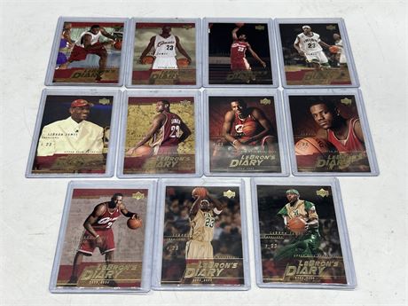 11 ROOKIE LEBRONS DIARY CARDS - 2003 UD