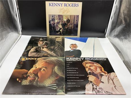 5 KENNY ROGERS RECORDS - EXCELLENT (E)