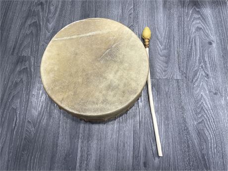 NATIVE DRUM WITH DRUMSTICK