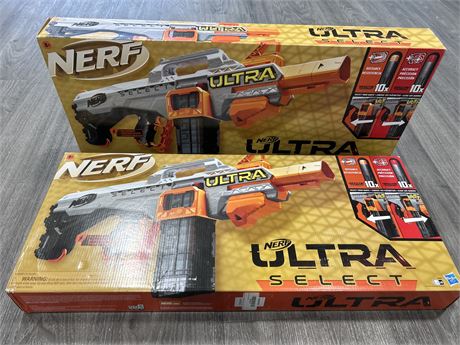 2 NEW COMPLETE OPEN BOX NERF ULTRA SELECT BLASTERS