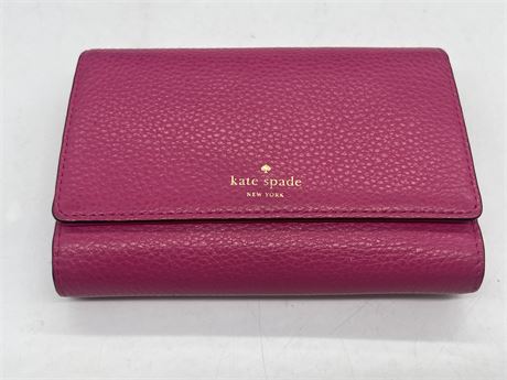 KATE SPADE LEATHER WALLET (6” wide)