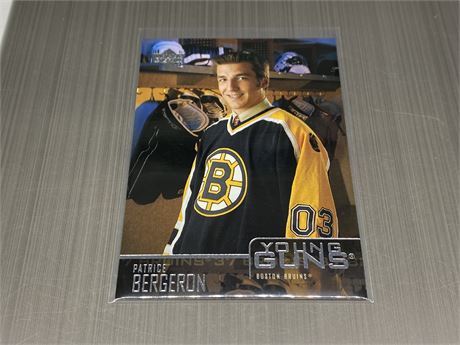 2003/04 UD PATRICE BERGERON YOUNG GUNS ROOKIE - MINT