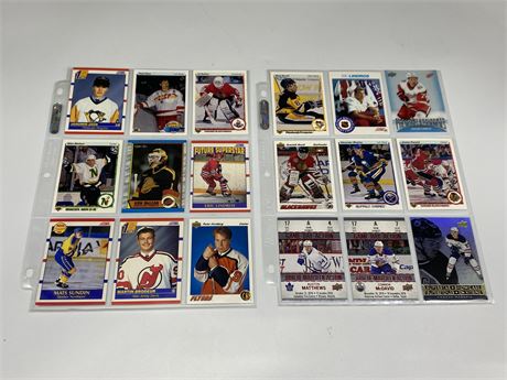 18 NHL ROOKIE / INSERT CARDS