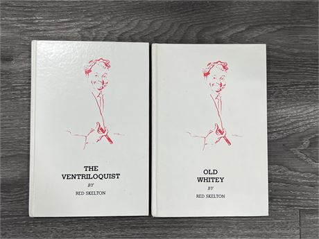 2 HARD COVER RED SKELETON BOOKS - THE VENTRILOQUIST & OLD WHITEY