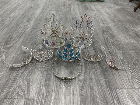 VINTAGE CRYSTAL BEAUTY CROWNS (TALLEST 10”)