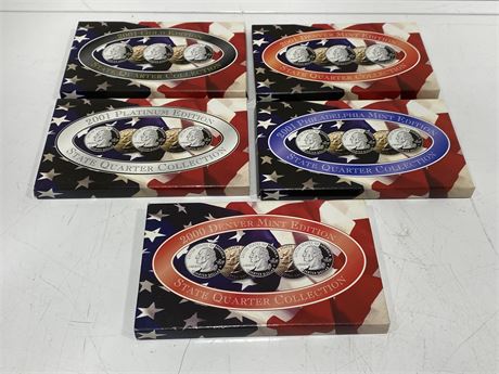 5 US MINT UNCIRCULATED COIN SETS