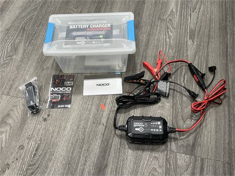 NEW NEVER USED NOCO BATTERY CHARGER + MAINTAINER