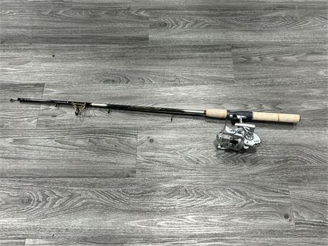 (NEW) OMNI SPINNING ROD W/SILVER ANGLER REEL