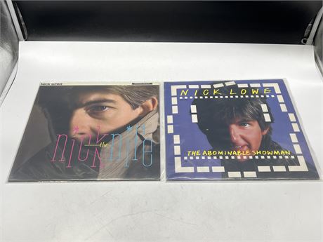 2 NICK LOWE RECORDS - EXCELLENT (E)