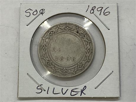 1896 50 CENT SILVER QUEEN VICTORIA