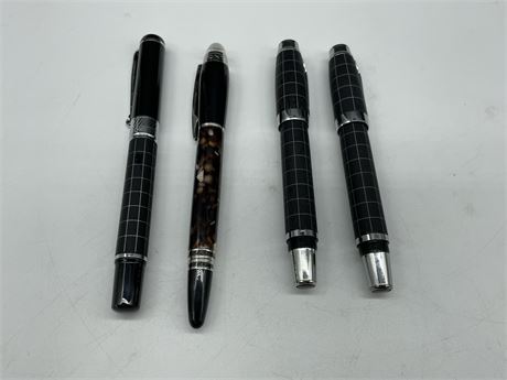 4 MONTBLANC BALL POINT PENS (UNAUTHENTICATED)