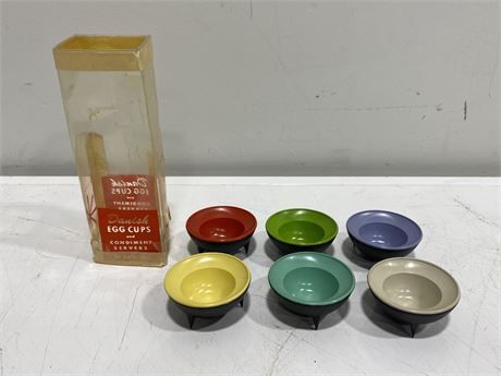 1960s MID CENTURY DANISH EGG CUPS - LIKE NEW CONDITION