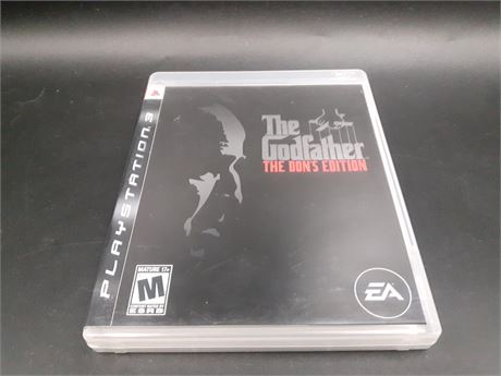 THE GODFATHER DON'S EDITION - CIB - VERY GOOD CONDITION - PS3