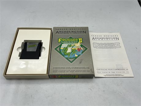 COMPLETE 1984 FROGGER 2 GAME CARTRIDGE FOR COMMODORE 64