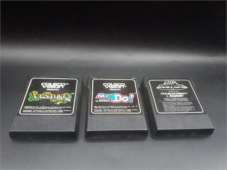 COLLECTION OF COLECO GAMES - VERY GOOD CONDITION