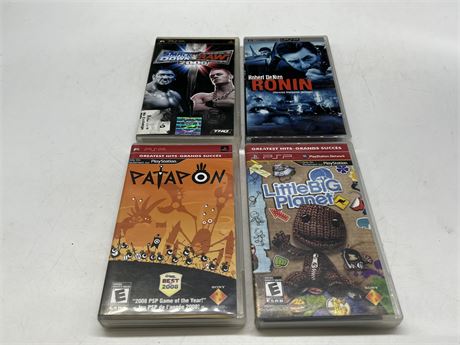 4 PSP GAMES - GOOD CONDITION
