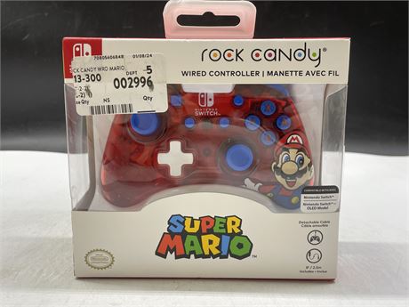 SEALED ROCK CANDY WIRED SUPER MARIO SWITCH CONTROLLER