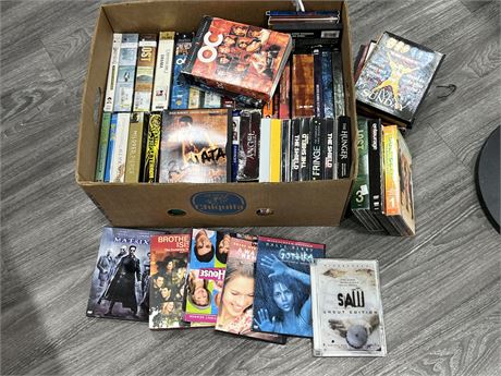 BOX OF DVDS / SEASONS