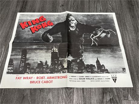 CLASSIC VINTAGE MOVIE POSTER - KING KONG