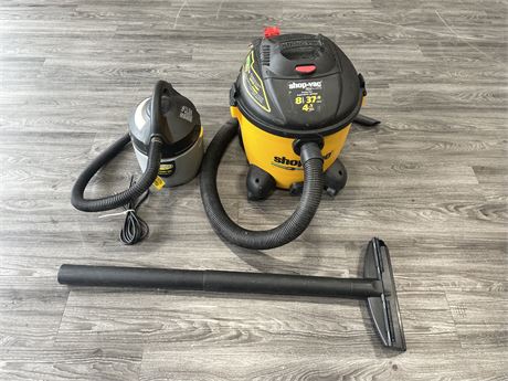 2 SHOP VACUUMS - TESTED AND WORKING