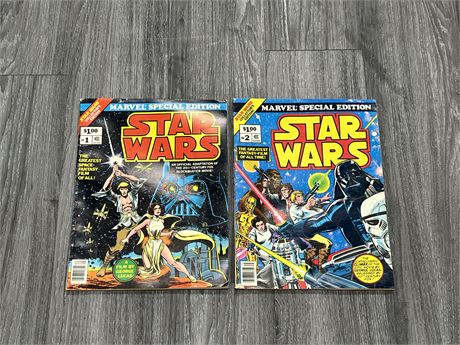 1977 STAR WARS MARVEL SPECIAL EDITION COMICS #1 & #2