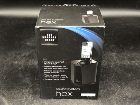 HEX IPOD SOUND SYSTEM W/ ORIGINAL BOX (PREOWNED)