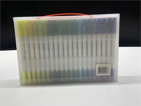 NEW 60 PIECE FINE/BRUSH TIP MARKERS