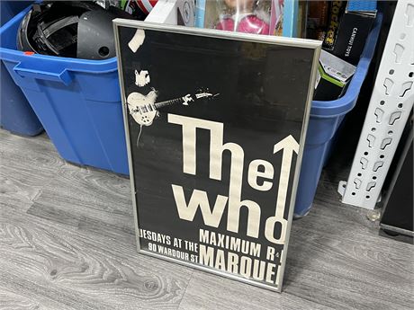 VINTAGE FRAMED THE WHO POSTER (22.5”x14”)