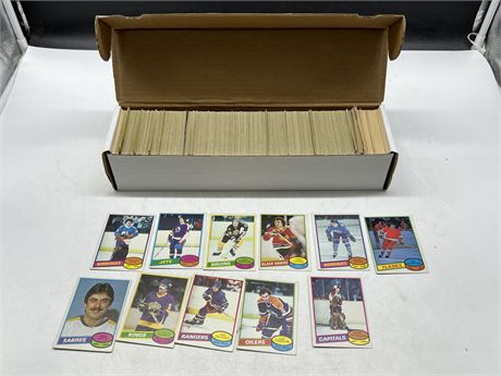 BOX OF 1980s NHL OPC CARDS