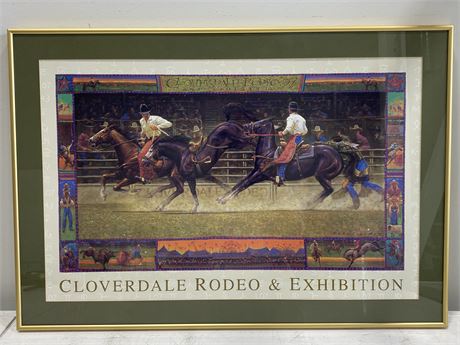 1997 CLOVERDALE RODEO & EXHIBITION FRAMED POSTER (30.5”X21”)