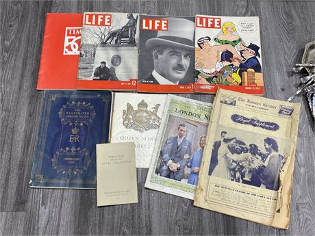 VINTAGE LIFE MAGAZINES & ROYALTY COLLECTABLES