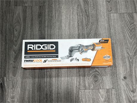 NEW OPEN BOX RIDGID JOBMAX 4AMP MULTI-TOOL KIT W/ TOOL FREE HEAD