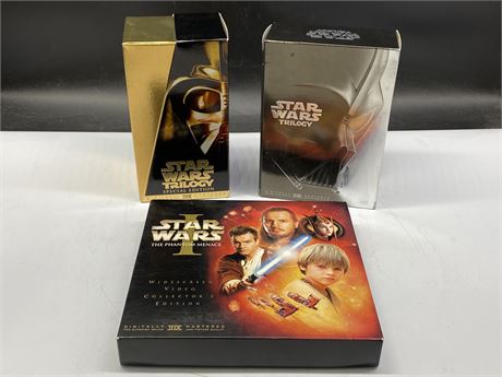 2 STAR WARS DVD BOX SETS & ONE STAR WARS VHS BOX SET