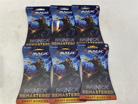 6 SEALED MAGIC THE GATHERING RAVNICA REMASTERED DRAFT BOOSTERS
