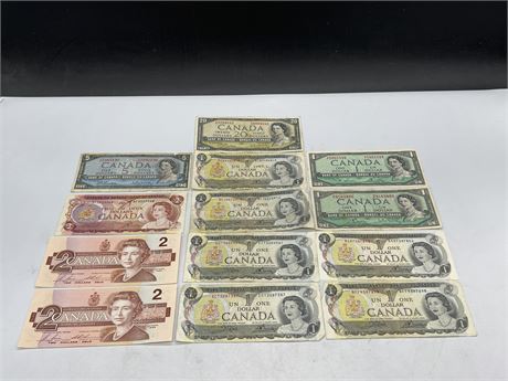 LOT OF VINTAGE CANADIAN PAPER CURRENCY