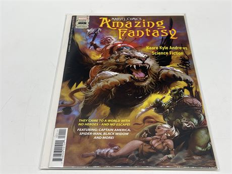 SIGNED - AMAZING FANTASY #1 W/COA - BY KAARE ANDREWS
