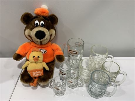A&W COLLECTABLE MUGS & PLUSH TOYS