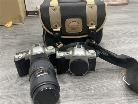 35MM CAMERAS 2 PENTAX WITH CASE