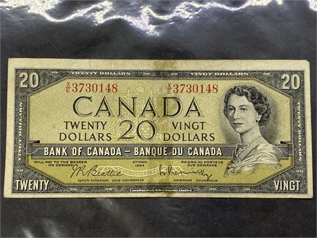 1954 CANADIAN $20 BANKNOTE