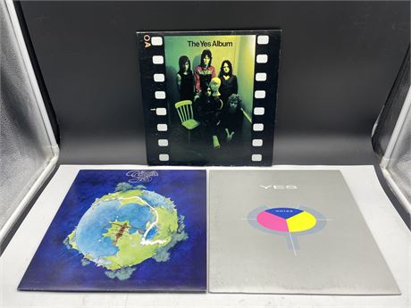 3 YES RECORDS - EXCELLENT (E)