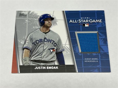 JUSTIN SMOAK TOPPS ALL STAR GAME JERSEY CARD 2017