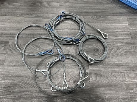 LOT OF NEW WIRE ROPE SLINGS