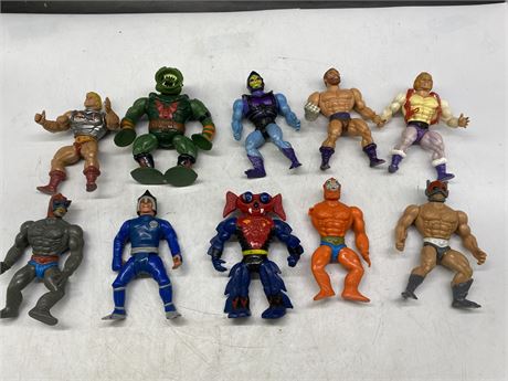 10X VINTAGE MASTERS OF THE UNIVERSE FIGURES