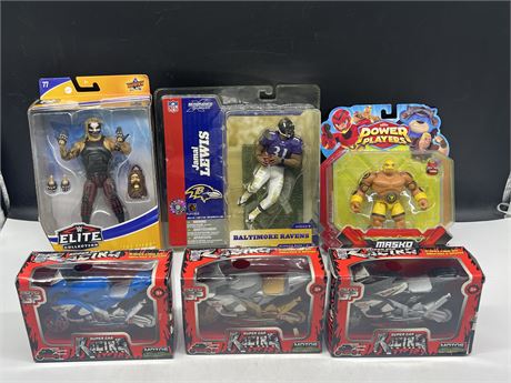 6 NEW TOYS, FIGURES & ECT
