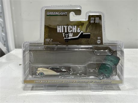 GREENLIGHT GREEN MACHINE CHASE CAR HITCH & TOW (MISP) RARE PACKAGING ERROR