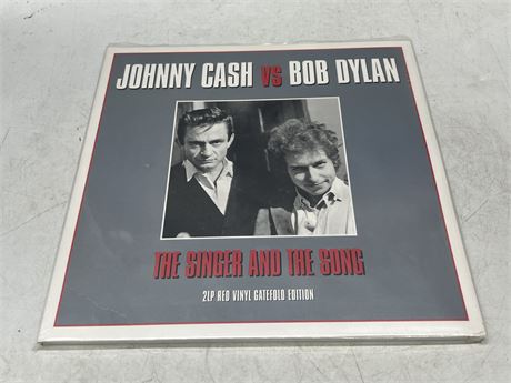 SEALED - JOHNNY CASH & BOB DYLAN - THE SINGER & THE SONG 2LP RED VINYL