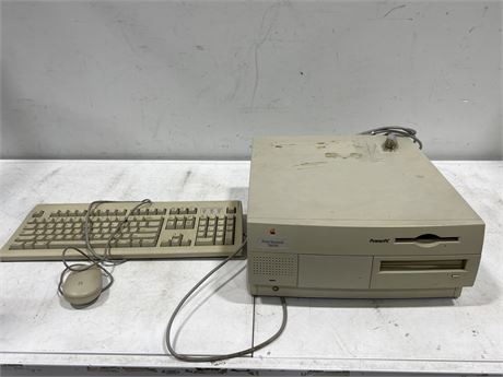 VINTAGE APPLE POWER MACINTOSH PC W/KEYBOARD & MOUSE - UNTESTED